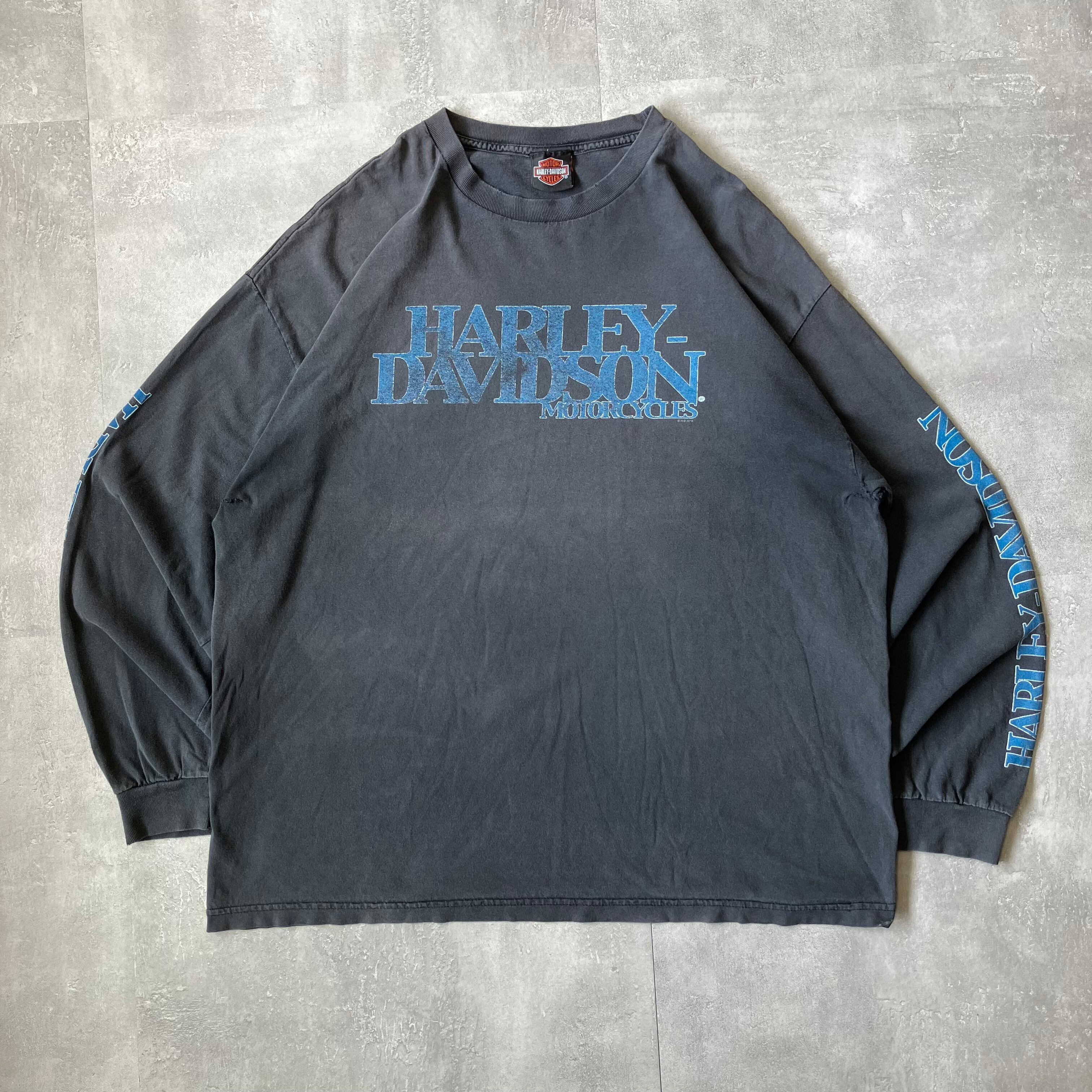 《XL size》Harley-Davidson ハーレーダビッドソン ロングスリーブTシャツ 両面プリント No.3214