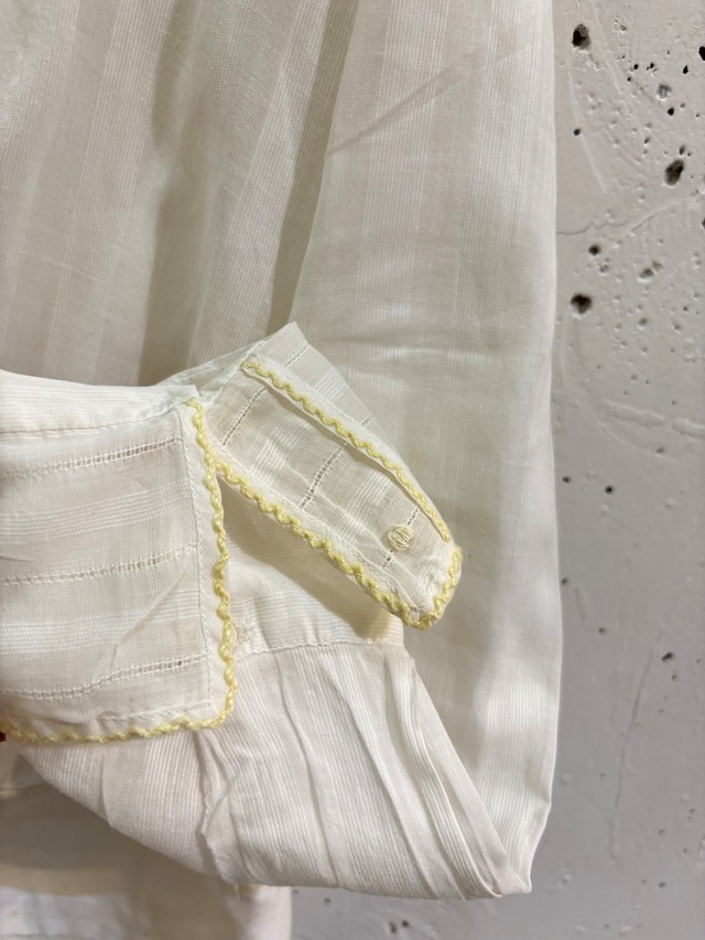 early century yellow embroidery blouse