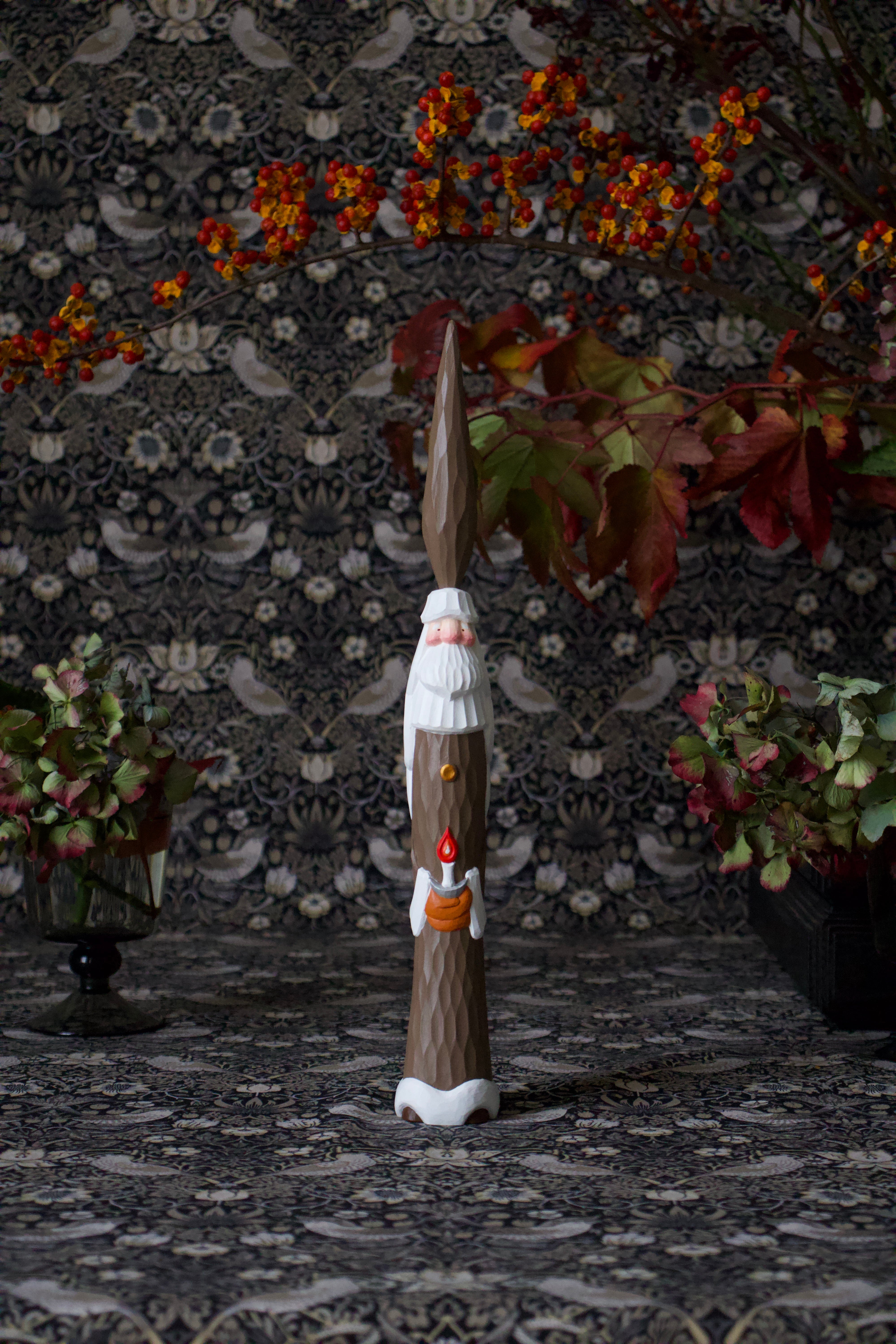 こびとキャンドルグレイッシュブラウンH13