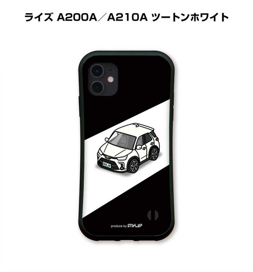 トヨタ ライズ A200A／A210A ツートンホワイト ボディ25色設定　グリップタイプiPhoneケース
