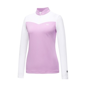 長袖トップス　日焼け防止　バイカラー