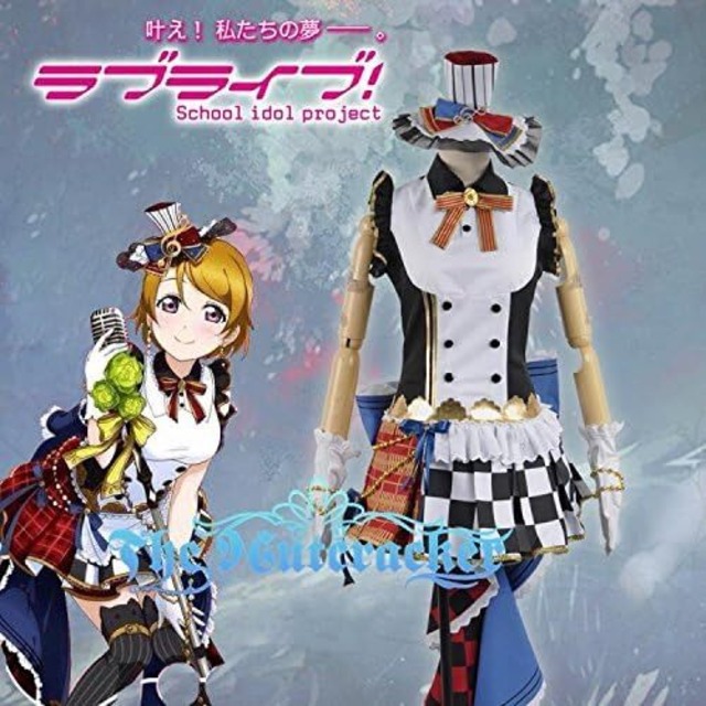 K4255　Love Live!（ラブライブ! 小泉 花陽（こいずみ はなよ） メイド服9月SR覚醒　風　コスプレ衣装  cosplay　コスチューム ハロウィン　イベント