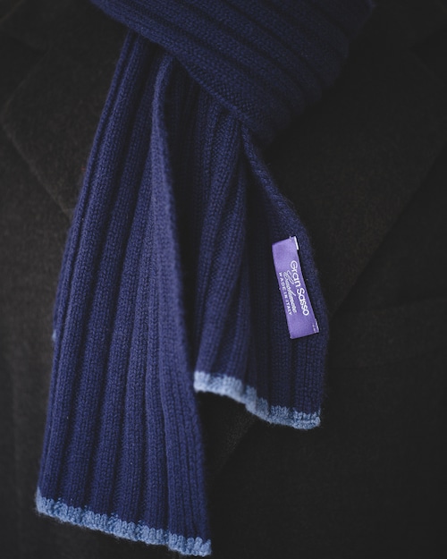[00’s] “Gran Sasso” Pure Cashmere Knit Stole (Made in Italy)