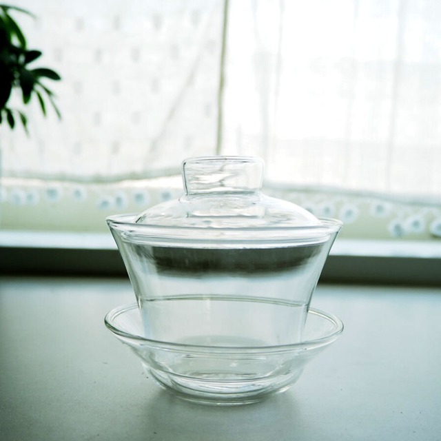 中国茶器 蓋碗 耐熱ガラス 悠遊器房 150ml