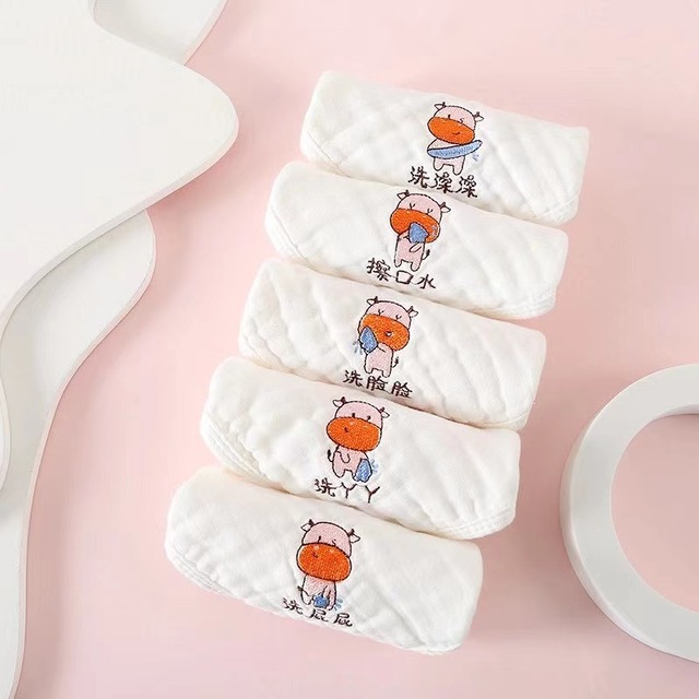 6層ガーゼタオル（プリント・印花混色）