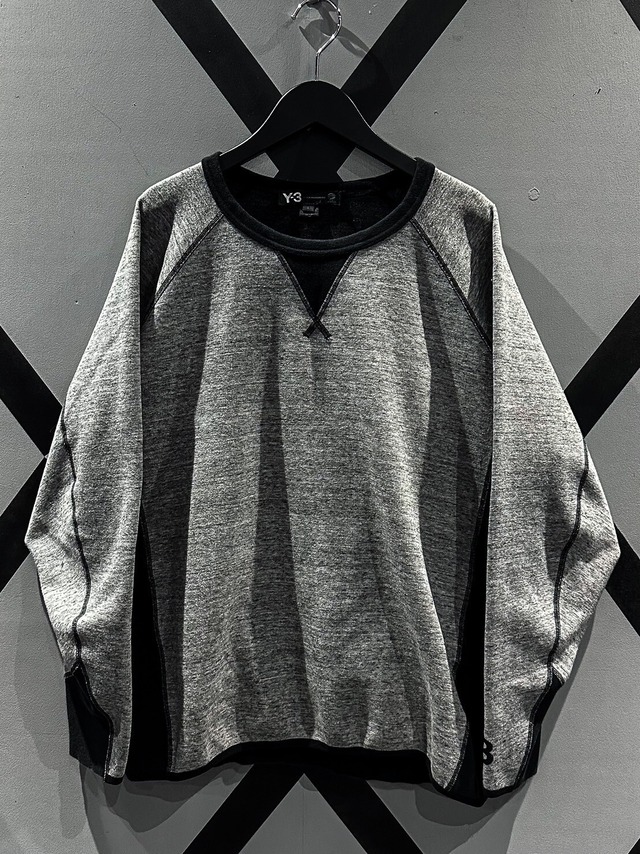 【X VINTAGE】"Y-3" Color Swiching Pullover Sweat Shirt