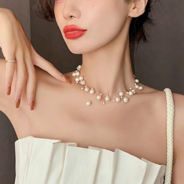 ランダムパールネックレス　00921