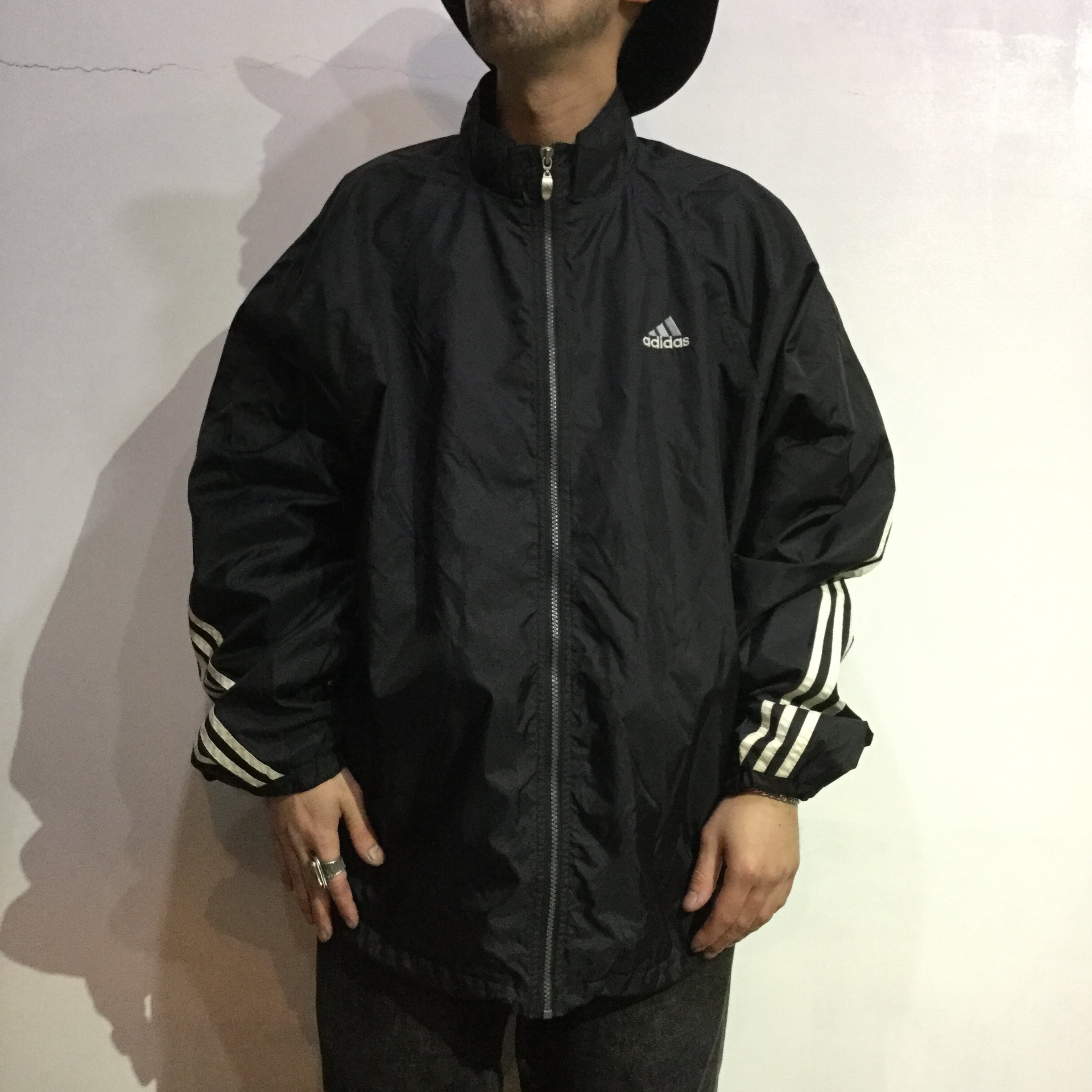最大59 Offクーポン レア 90s Adidas ナイロンジャケット Vintage ３本ライン Www Isole Greche Com