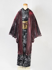 【即納品】Rumi Rock羽織　オーロラ　レッド×シルバー　[B586 B1225]