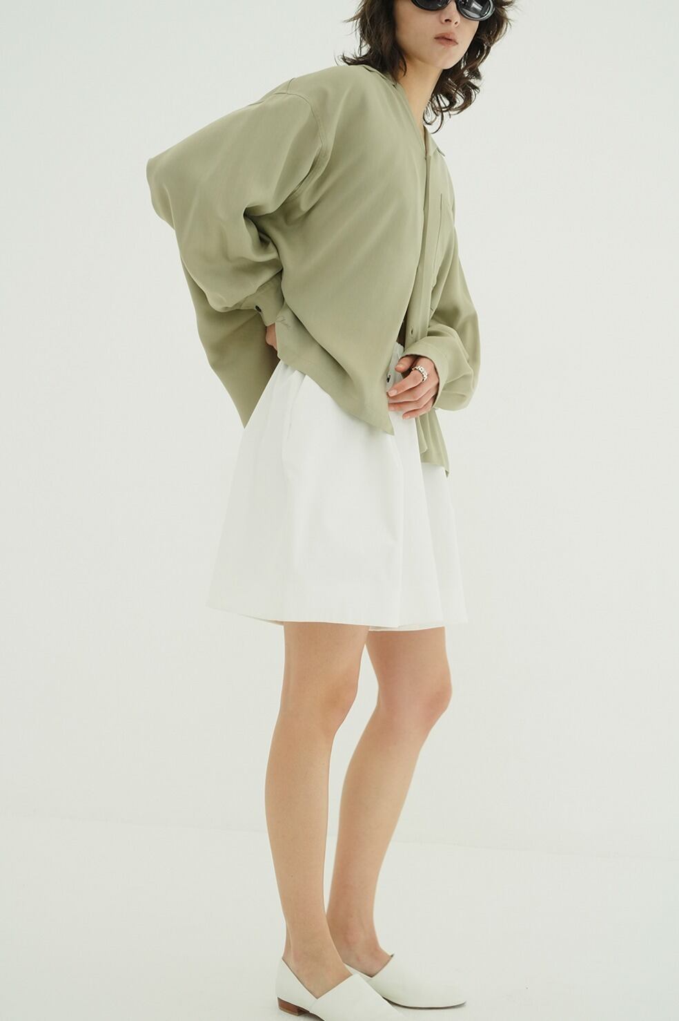 CLANE LOW WAIST DRAWSTRING HALF PANTS 3色展開 | FLICKA ASHIYA