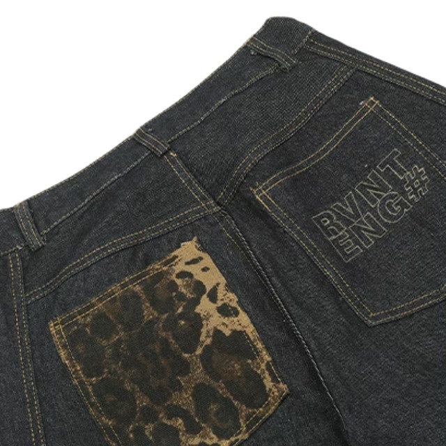 leopard-point pocket denim　レオパードポイントポケットデニム　J2097