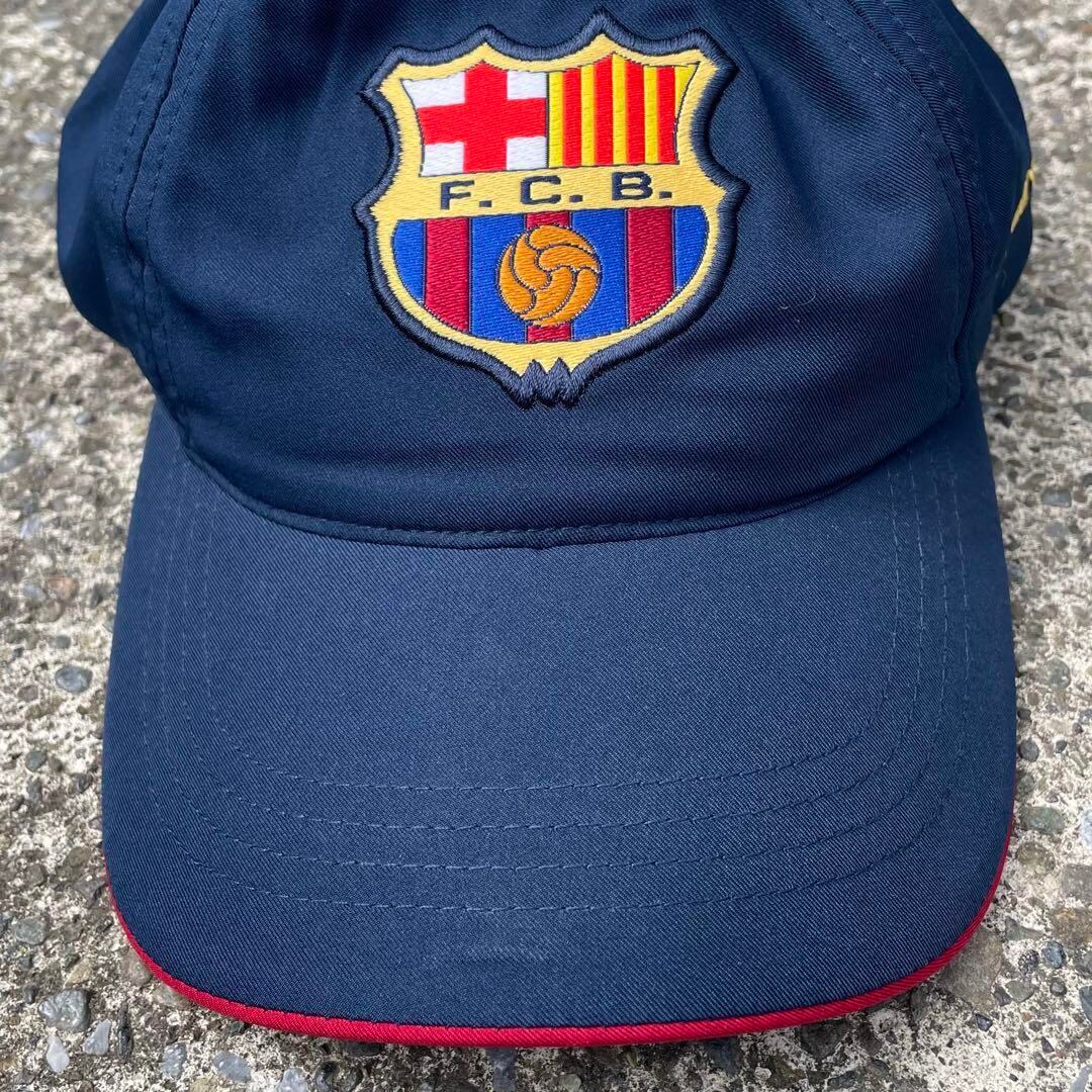 【Free】NIKE FC バルセロナ ワッペン ロゴ刺繍 アジャスターチームカラー キャップ