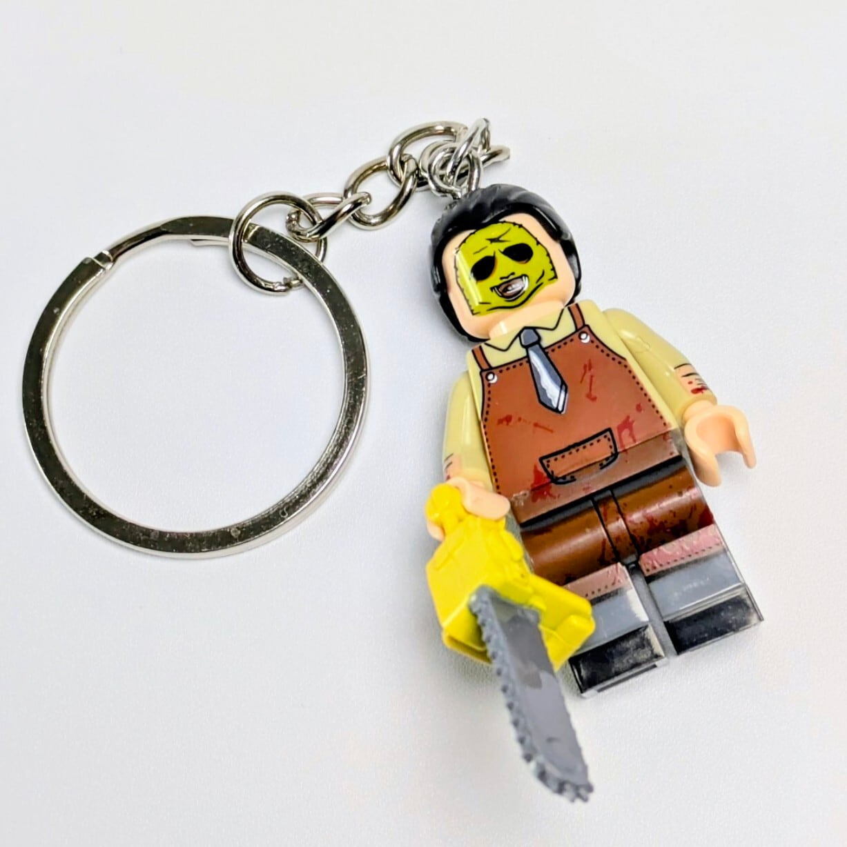 12月下旬再入荷予定！☆ブロックフィギュアキーホルダー☆【 悪魔のいけにえ 】 レザーフェイス / ババ・ソーヤー〚アメリカン雑貨 アメトイ〛