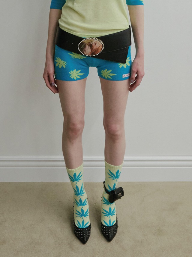 [SCULPTOR] New Emo Shorts Teal 正規品 韓国ブランド 韓国通販 韓国代行 韓国ファッション スカルプター 日本 店舗