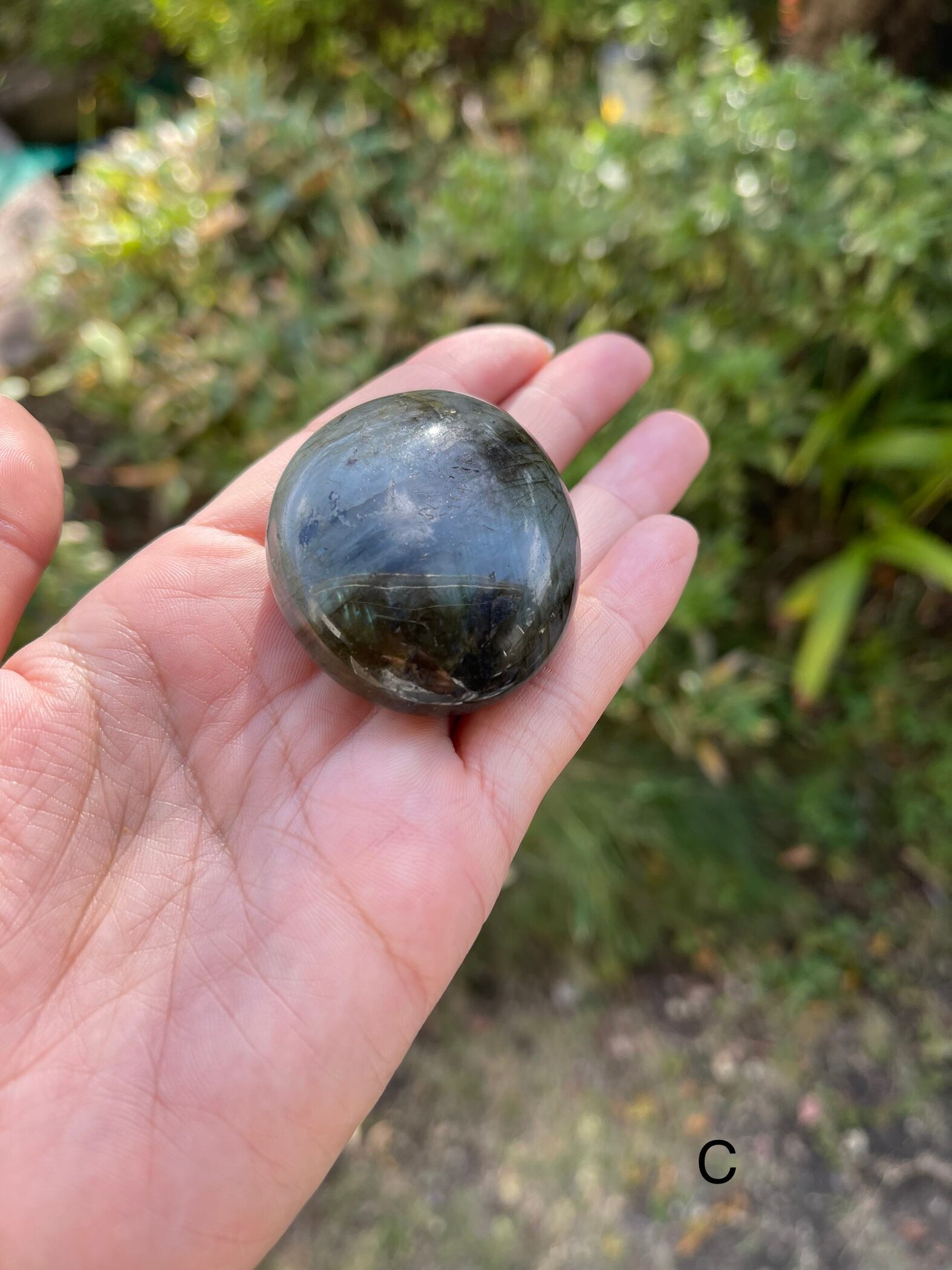 ラブラドライト　パームストーン(Labradorite　Palm stone）