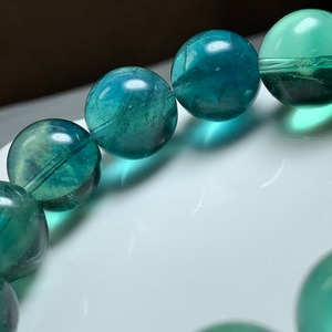 美しいブルーグリーンフローライト・ブレスレット