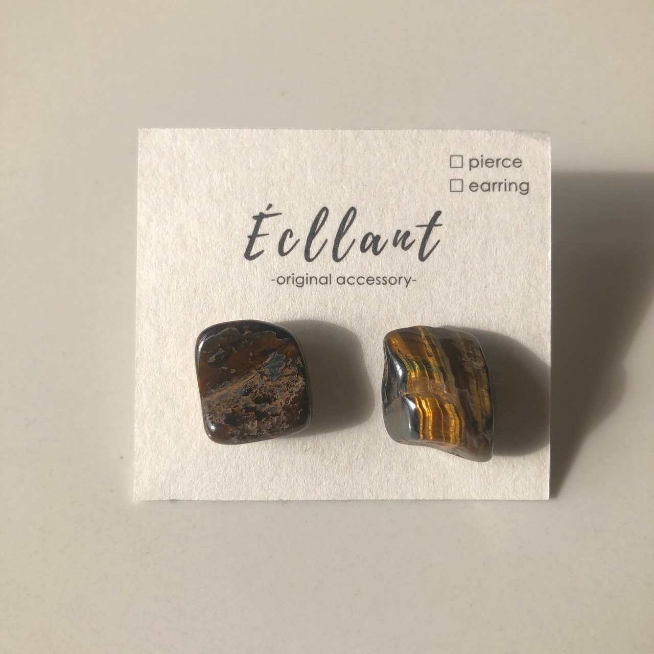 天然石 一粒ピアス / サージカルステンレス