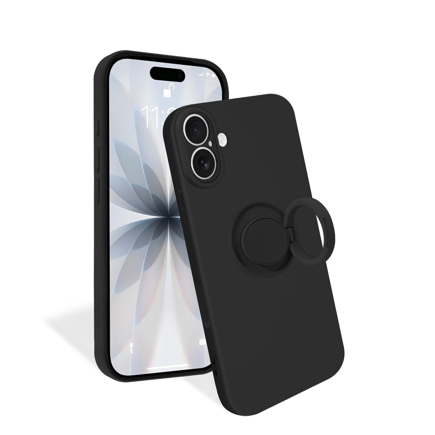 人気商品】For iPhone 17 用の ケース リング付き シリコン アイフォン