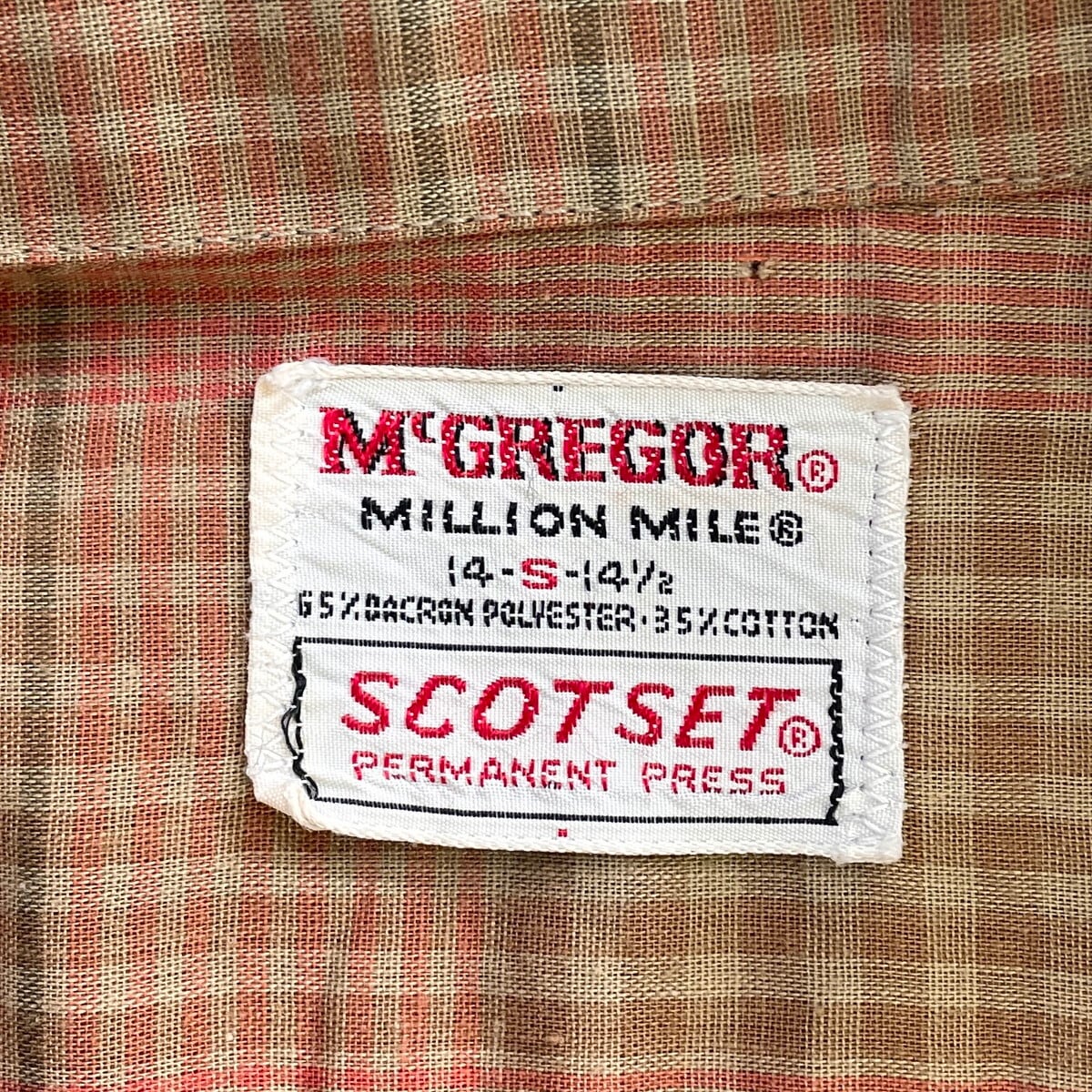 60-70年代 McGREGOR マックレガー 長袖 チェック 開襟 オープンカラー