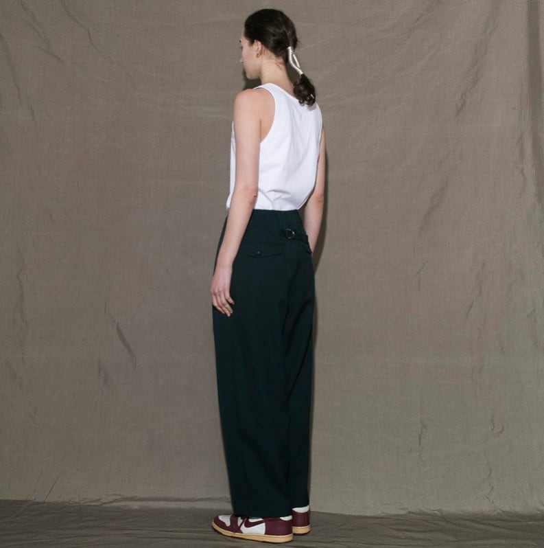 my beautiful landlet』HARUTO PROCESSED WOOL TUCK WIDE PANTS