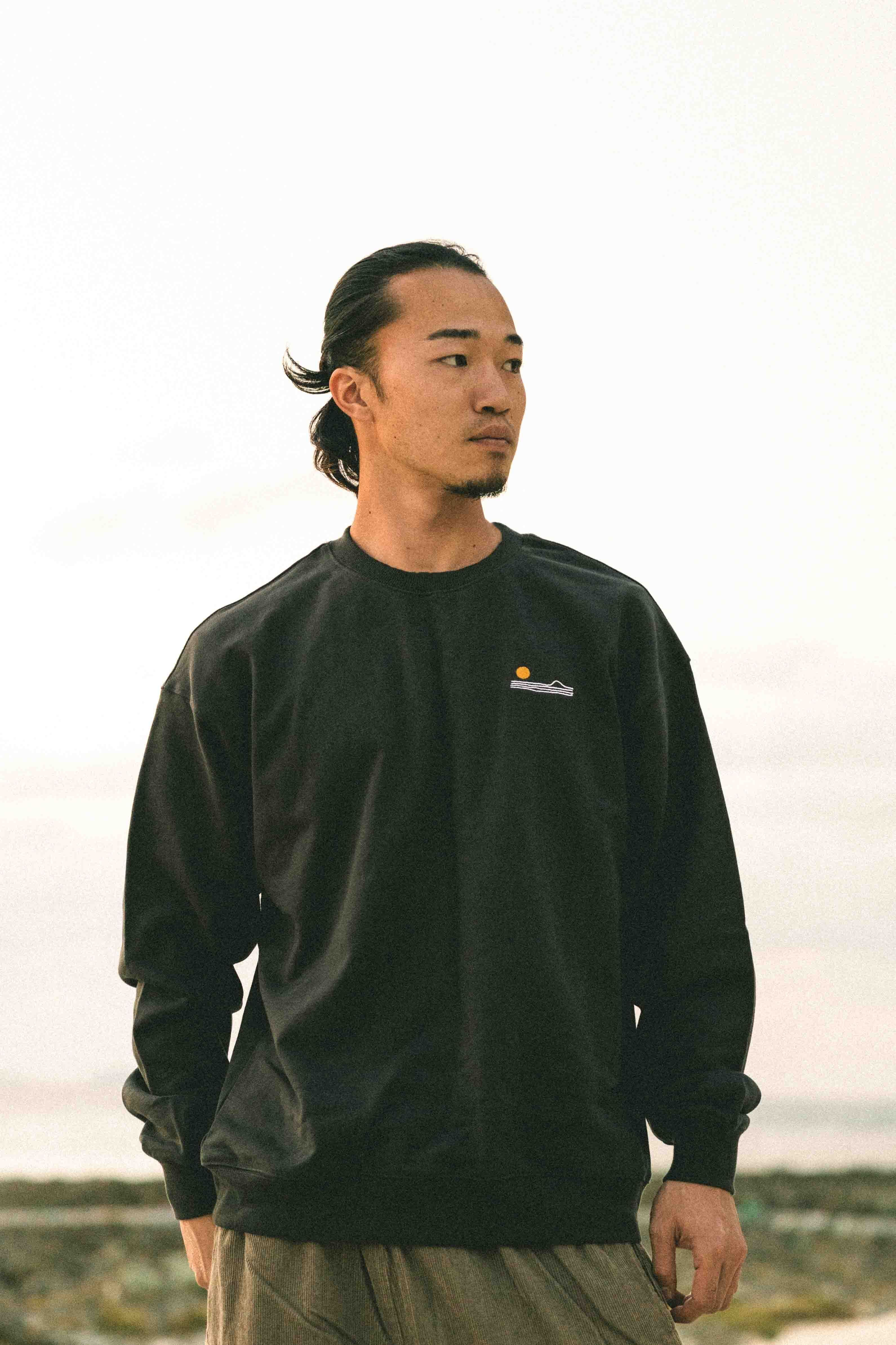 Sunrise Waves Sweat Dark Gray | Lazy Shore