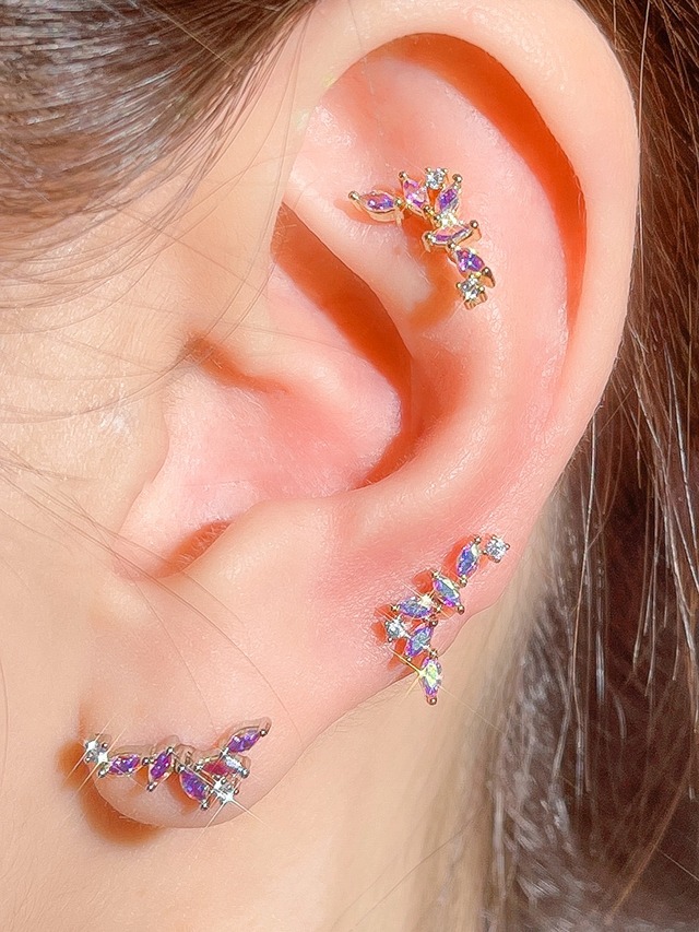 Crystal leaf (金属アレルギー対応)