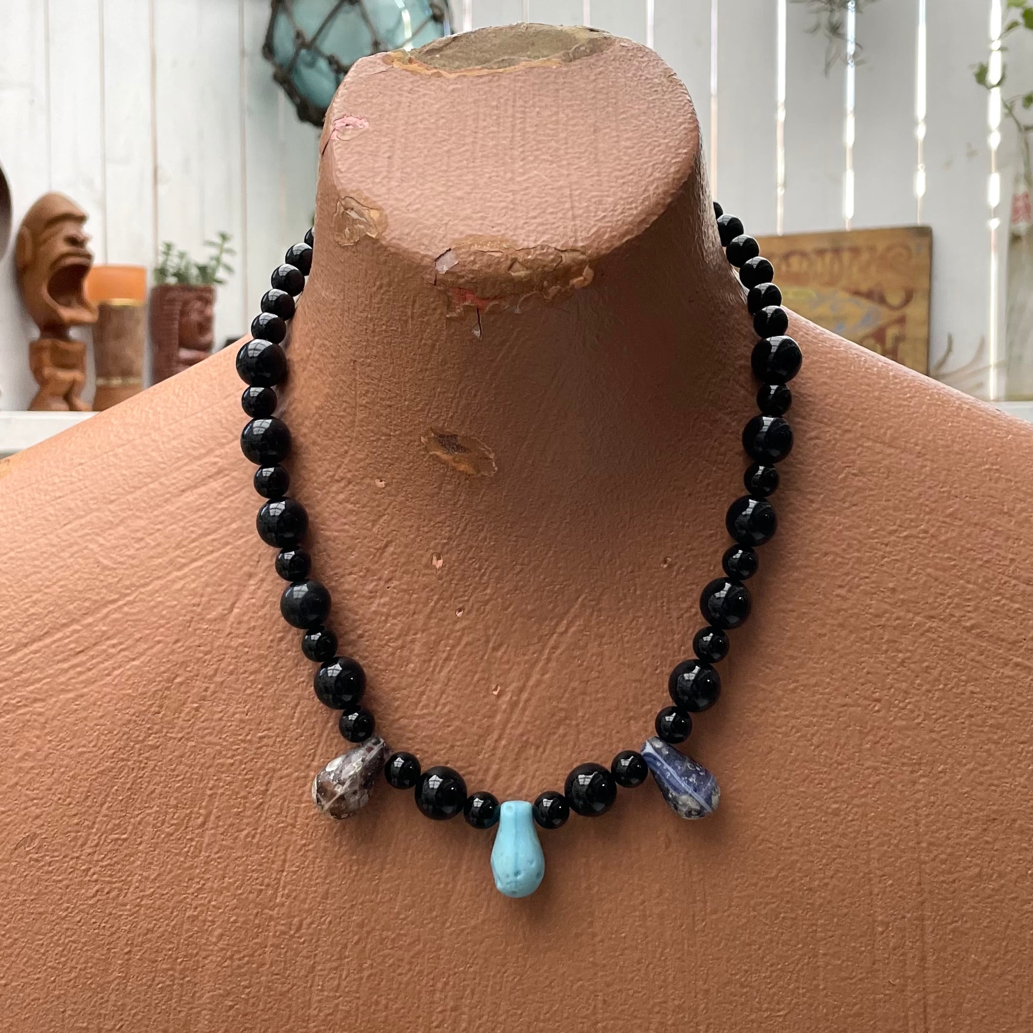 【ケンジン】ビンテージ ガラスビーズ ネックレス/VINTAGE GLASS BEADS NECKLACE "KENZIN"