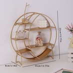 壁掛け棚 アイアンラウンド ゴールデンデスクトップ 壁両用 装飾用 ストレージラック ライトラグジュアリー ベッドルーム リビングルーム ソファ背景 壁 ホームルーム オフィス クリスマス バレンタインデー 新年 装飾用