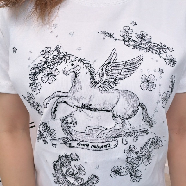 ラメ刺繍Tシャツ