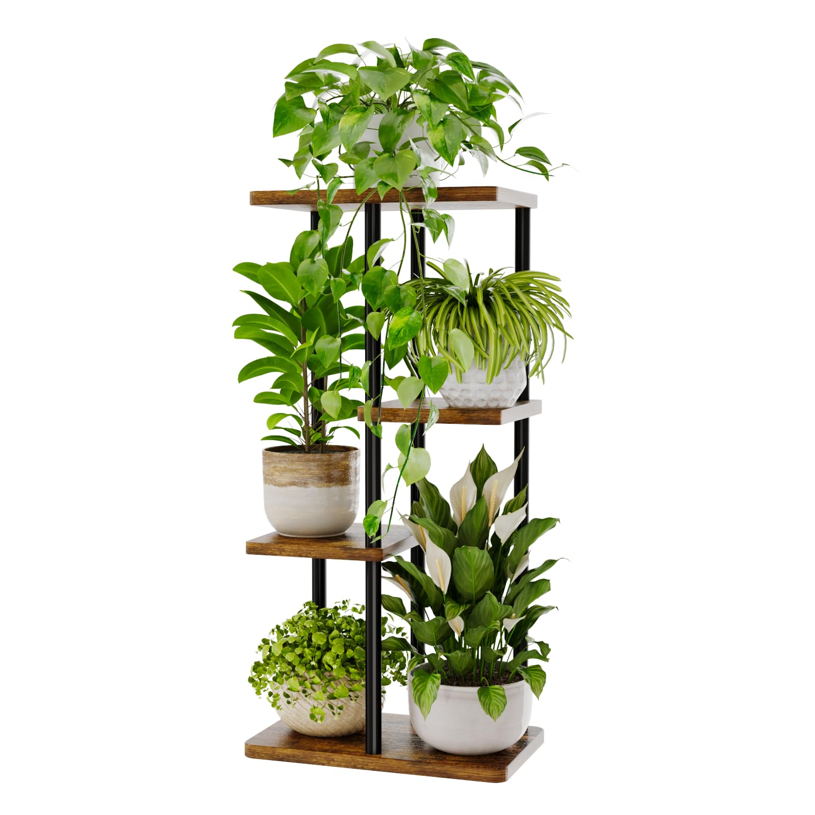 Bamworld フラワースタンド 室内 プランタースタンド 4段花台 観葉植物