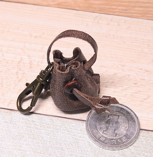 ミニチュア  バケツバッグ  チョコ