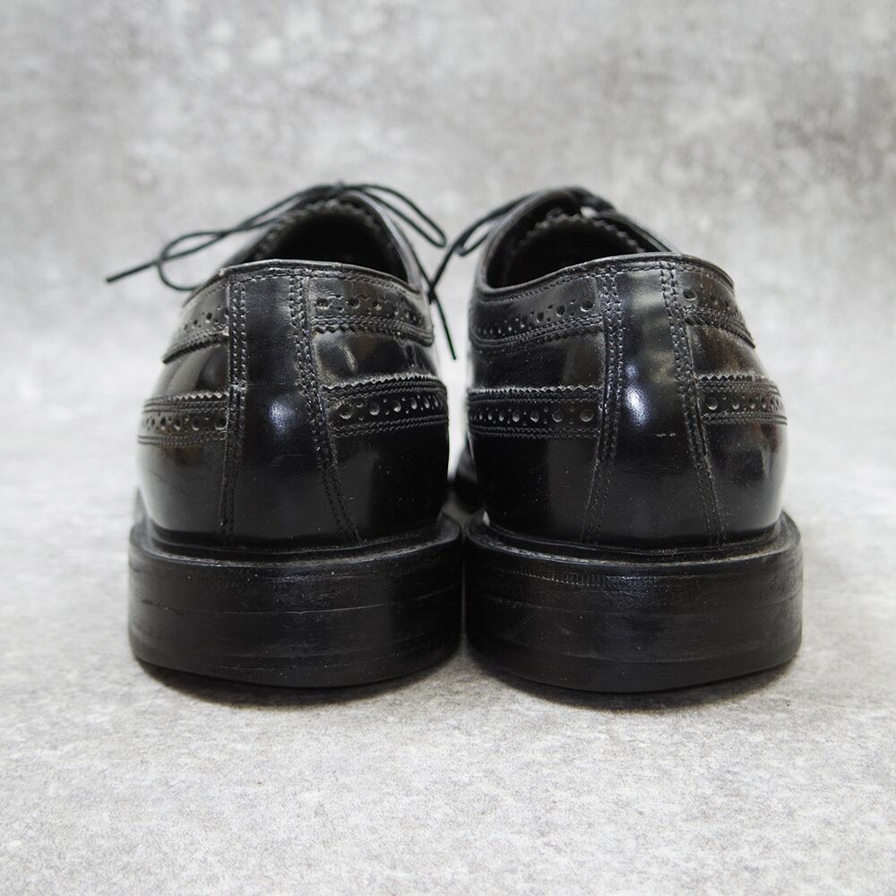 30cm Florsheim フローシャイム ロングウィングチップ ブラック
