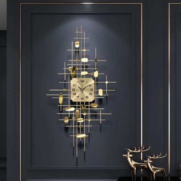 壁掛け時計 静音 おしゃれ ゴージャス 電池式 静か 大きい モダン 現代