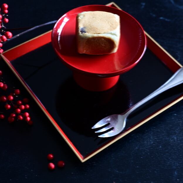 50853】 輪島塗 金縁赤盆 / Wajima Nuri Wooden Tray | 古道具・器