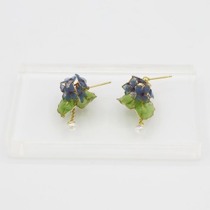 紫陽花ピアス（blue）