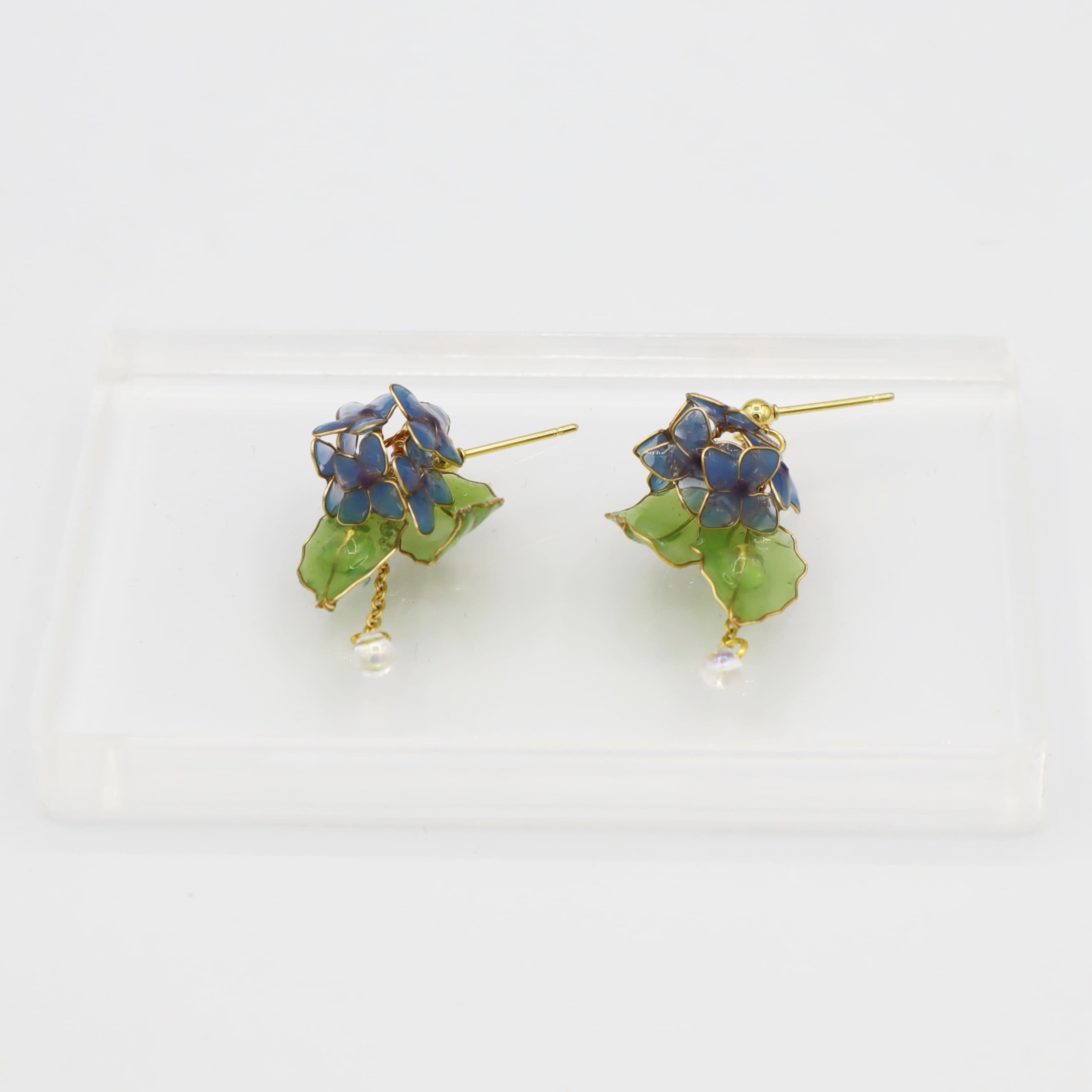紫陽花ピアス（blue）