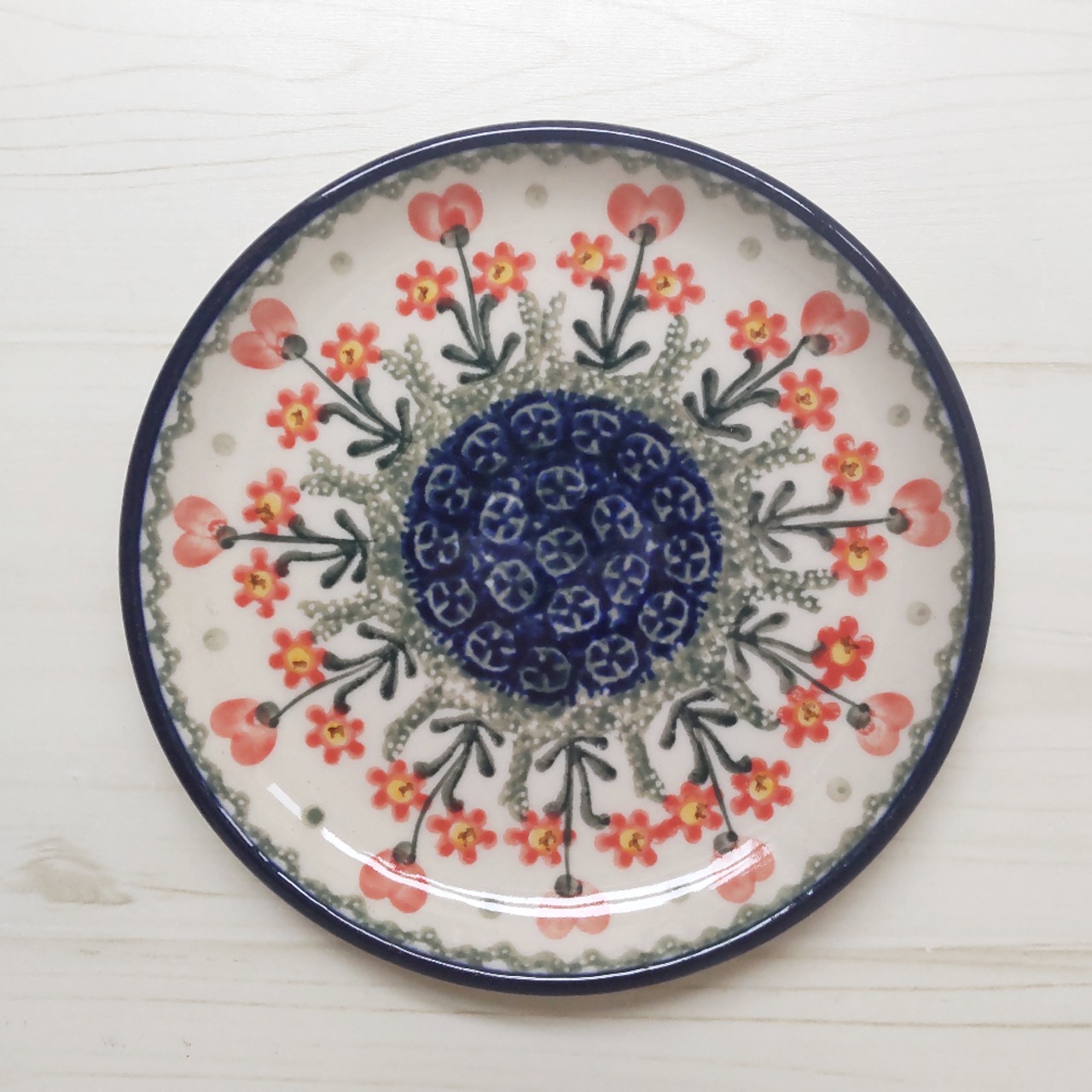 新品ポーランド食器 16cmプレート 花 ツェラミカ アルティスティチナ