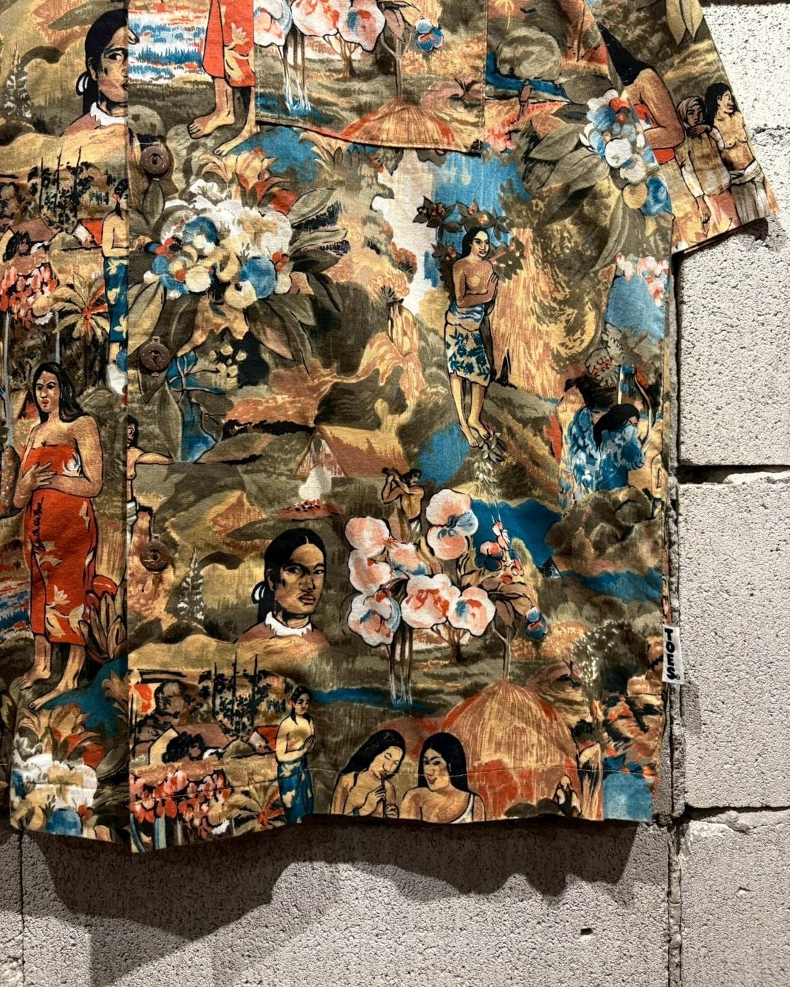 Caka otto】 “TOES ON THE NOSE” Polynesian Design Vintage Aloha
