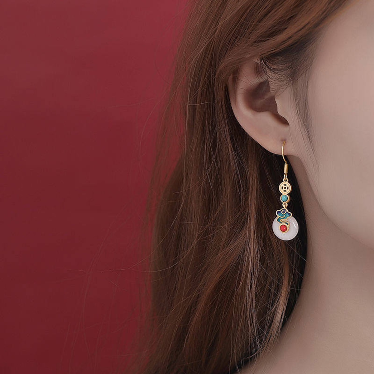XIANGYUNGEシリーズ】☆チャイナ風飾り☆ ピアス（ペア）orネックレス 