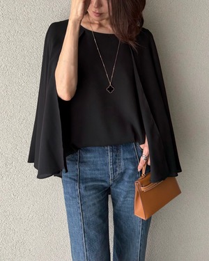 Double Standard Clothing Sov.×akko3839 ジョーゼット4WAYブラウス 0504-140-263
