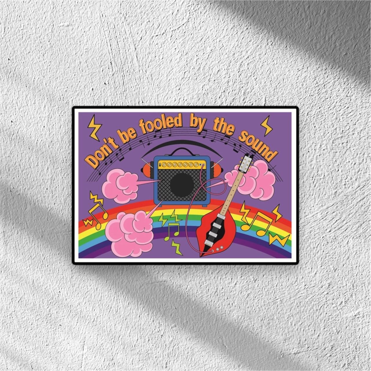 DHD(M)023【フレーム付きインテリアポスターA2　アンプ】