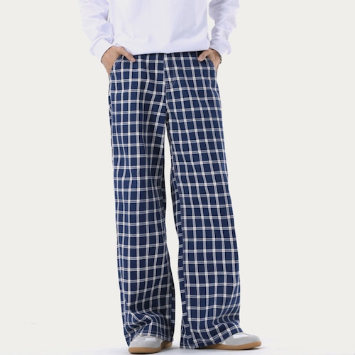 【Daily Outfit】チェックワイドパンツ【XS～２XL】　TB2029 画像