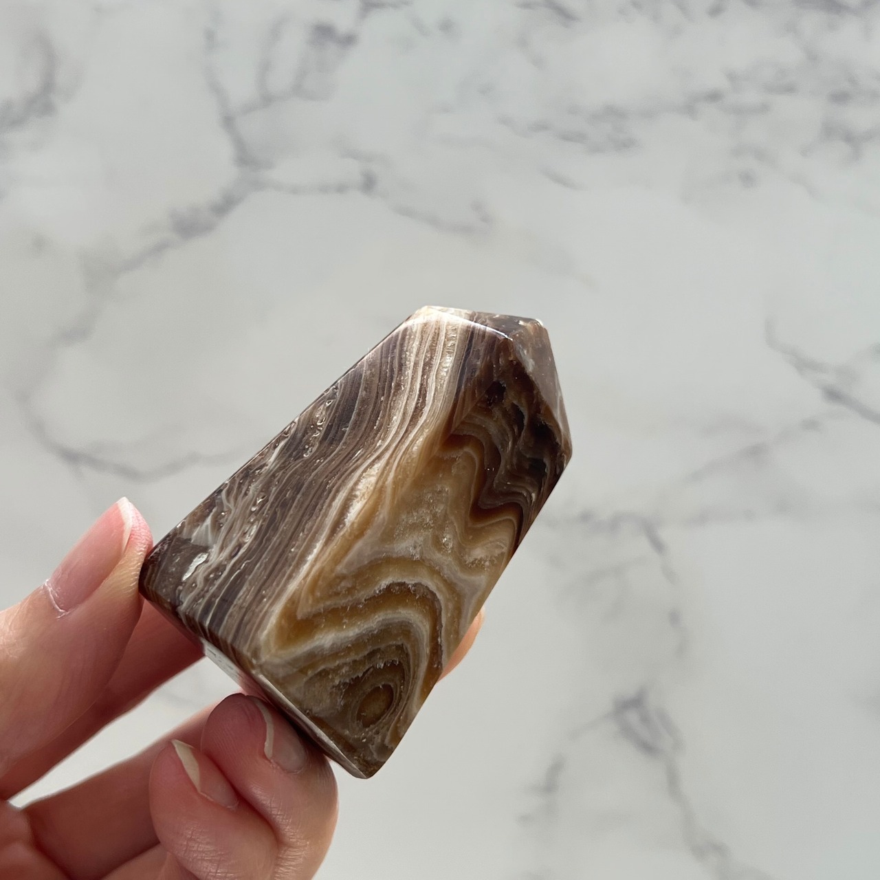 チョコレートカルサイト*天然石ポイント*天然石インテリア*置き物*T65