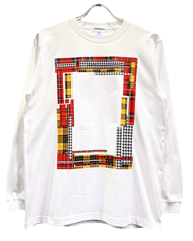 ANSWER COLLECTION / PATCHWORK CHECK FRAME L/S TEE