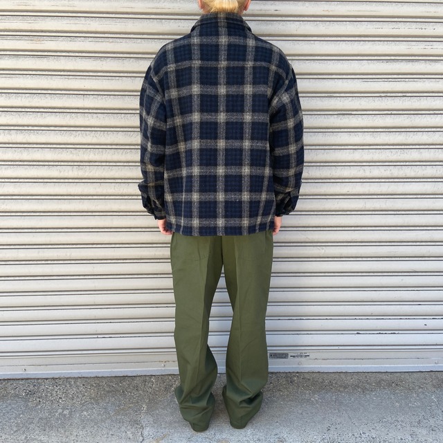 90s USA製 POLOJEANS ラルフローレン チェック柄ウールジャケット