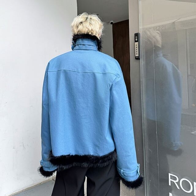 予約販売】ファーコート リバーシブル 2WAY フェイクファー メンズ