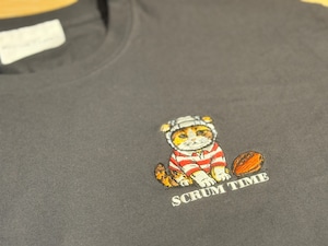 RUGBY BABY CAT 刺繍Tシャツ　チャコール
