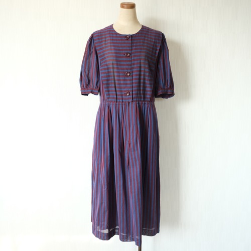 ボーダー×ストライプワンピース