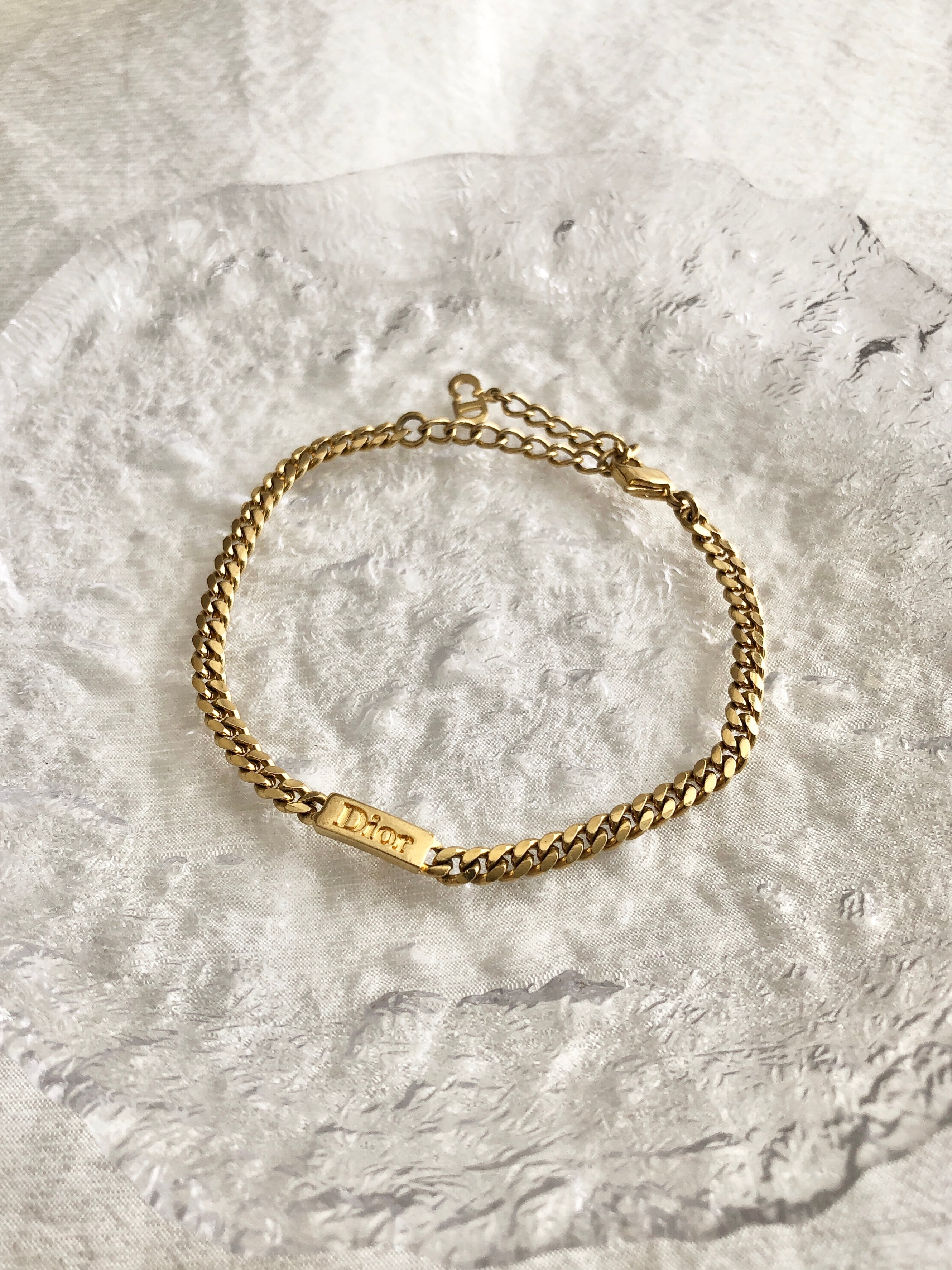Christian Dior クリスチャン ディオール ブレスレット ゴールド ロゴ vintage ヴィンテージ オールド gmwepb