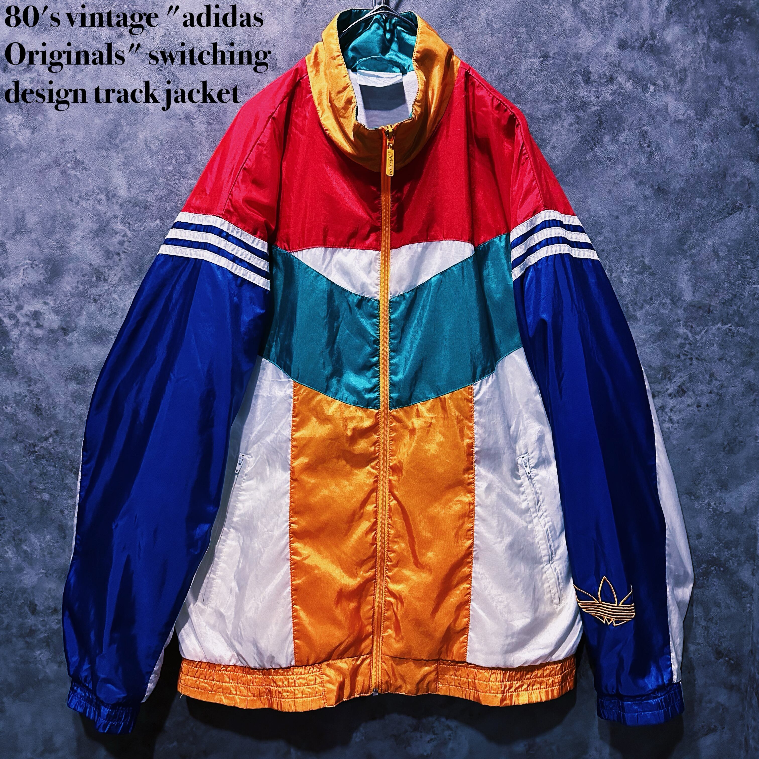 【doppio】80's vintage "adidas Originals" switching design track jacket